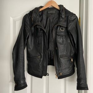 Andrew Marc Black Leather Jacket